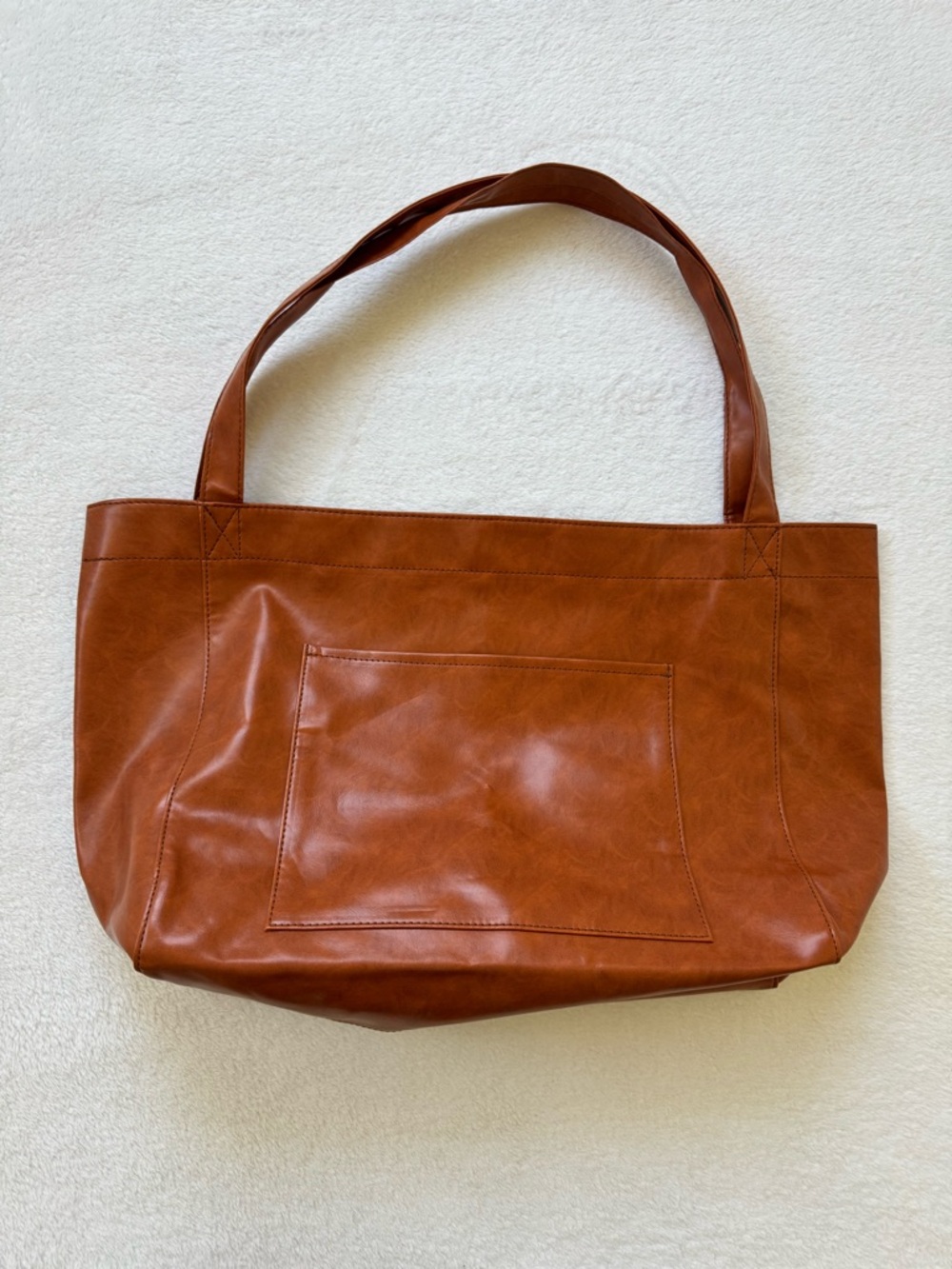 Classic Brown Tote Bag - Large Stylish Everyday Carry
